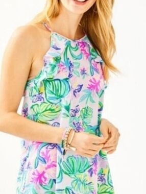 Lilly Pulitzer Billie Ruffle Dress Mermaid In The Shade